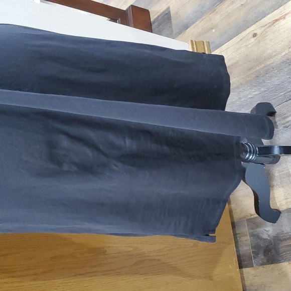 Patagonia stretch draped open back black soft stretch dress - Picture 3 of 9